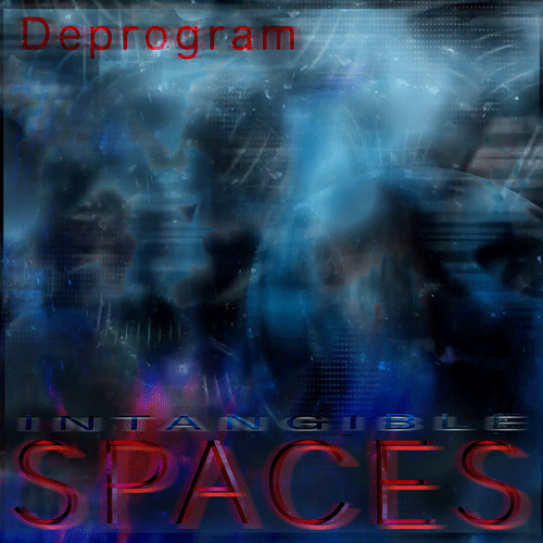 Intangible Spaces single cover art by J D Young featuring ethereal shapes